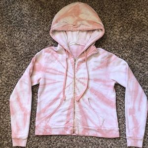 WSLY x Bandier Tie Dye Zip Up Hoodie Size S